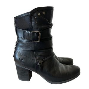 Josef Siebel Britney Leather Ankle Boots, Black, size 37, US 7